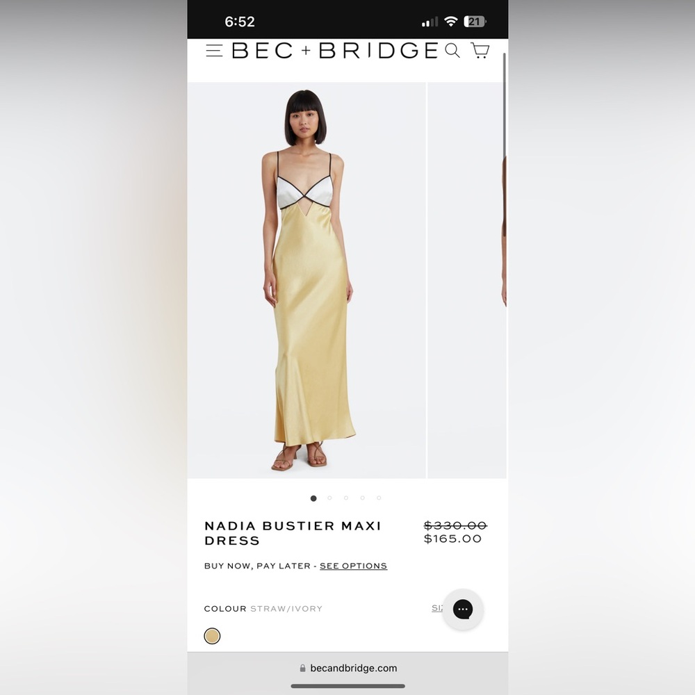 Bec and Bridge Nadia Bustier Maxi Dress size US 6 - Picture 6 of 6